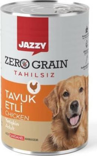 Jazzy Zero Grain Tavuklu Jöleli Yetişkin Köpek Maması 380 gr Tekli