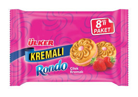 Ülker Rondo Çilekli Bisküvi 8x61 gr 6 Paket