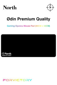 North Premium Quality 90x40 mm Gaming Mousepad Siyah