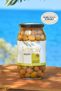 Kozoliv Ayvalık Tuzlu Salamura Çizik Yeşil Zeytin Kavanoz 640 gr