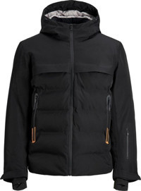 Jack & Jones Jcotarwin Puffer Softshell Gore Tex Su Geçirmez Fermuarlı Polyester Erkek Outdoor Mont Siyah