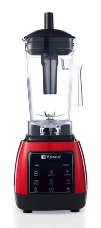 Vosco Home Pro 2000 ml Plastik Buz Kırıcılı Turbo Fonksiyonlu 4 Bıçaklı Tekli Büyük Sürahili Blender Kırmızı