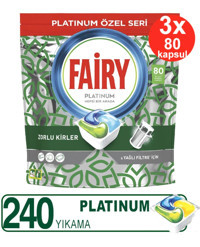 Fairy Platinum Özel Seri Limon Kokulu Tablet Bulaşık Makinesi Deterjanı 3x80 Adet