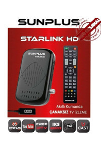 Sunplus Starlink Dahili İnternetli Mini Çanaklı Full HD Uydu Alıcısı