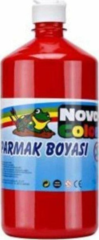 Nova Color NC-316 Yıkanabilir 1 kg Tekli Kırmızı Parmak Boyası