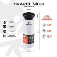 Madmugs Travel Mug Paslanmaz Çelik 0.47 ml Outdoor Matara Termos Beyaz