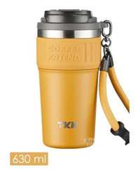 Vagonlife Coffee Friend Paslanmaz Çelik 630 ml Outdoor Bardak Termos Sarı