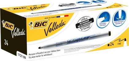 Bic Siyah Çocuk Tahta Kalemi Yuvarlak Uçlu Velleda Siyah (24 Lü Kutu)