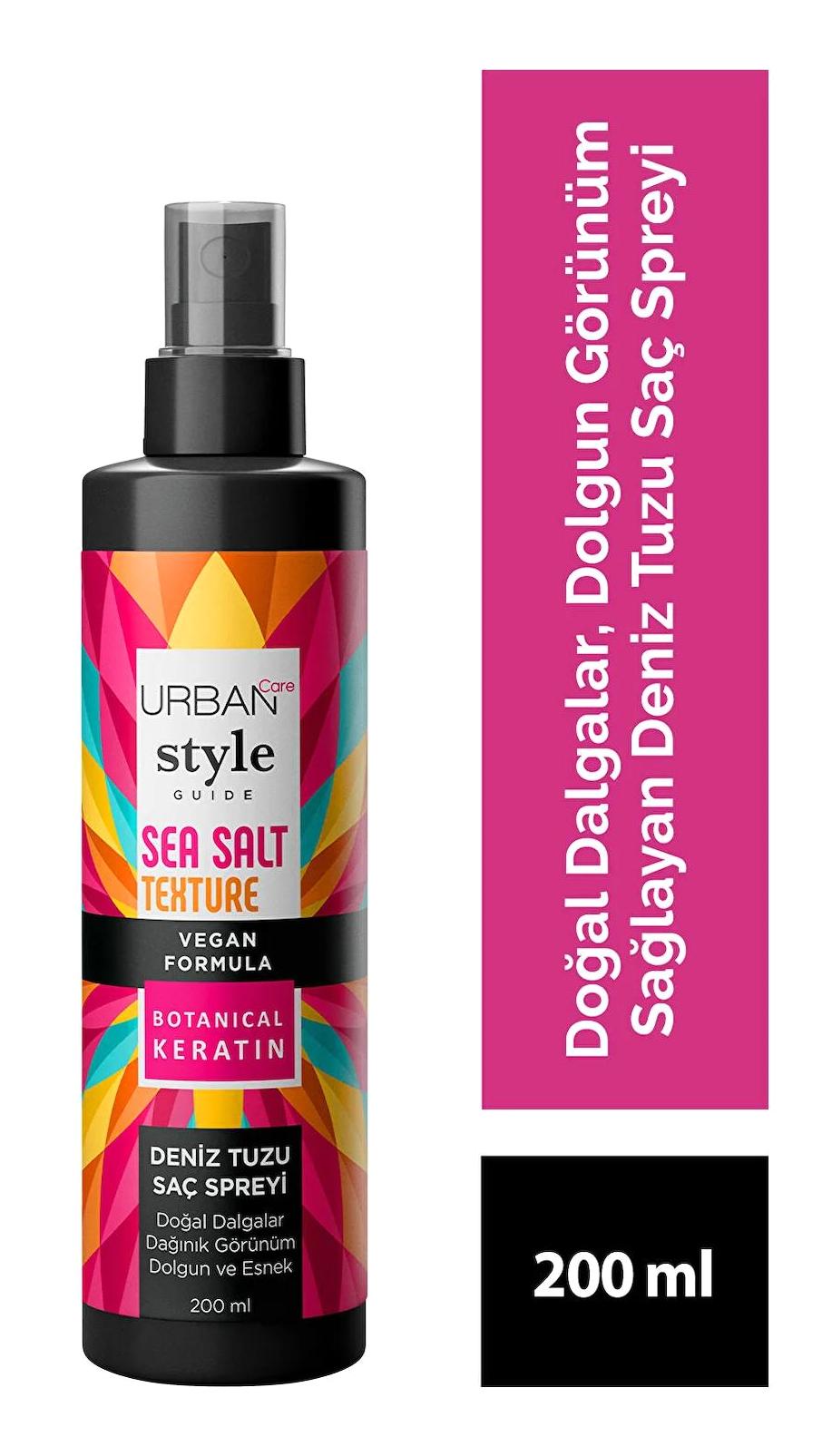 Urban Style Guide Texture Şekillendirici Islak Görünümlü Deniz Tuzlu Hafif Saç Spreyi 200 ml