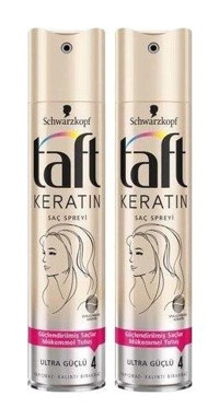 Schwarzkopf Taft Sabitleyici Islak Görünümlü Keratinli Ekstra Güçlü Saç Spreyi 2x250 ml