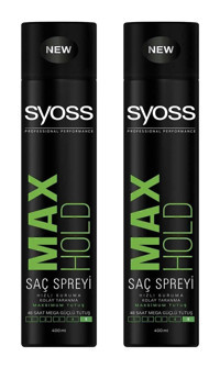 Syoss Max Hold Şekillendirici Islak Görünümlü Provitaminli Güçlü Saç Spreyi 2x400 ml