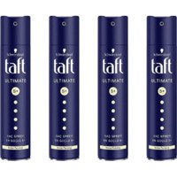 Schwarzkopf Taft Ultimate Sabitleyici Islak Görünümlü Provitaminli Güçlü Saç Spreyi 4x250 ml