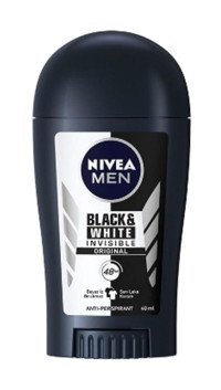 Nivea Black&White Invisible Power Pudrasız Ter Önleyici Antiperspirant Stick Erkek Deodorant 24x40 ml