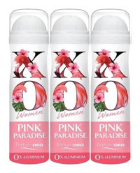 Xo Pink Paradise Pudrasız Ter Önleyici Sprey Kadın Deodorant 3x150 ml