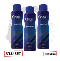 Chita Cool & Dry Pudrasız Ter Önleyici Sprey Erkek Deodorant 3x150 ml