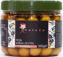 Havaza Kırma Tuzlu Yeşil Zeytin Kavanoz 350 gr