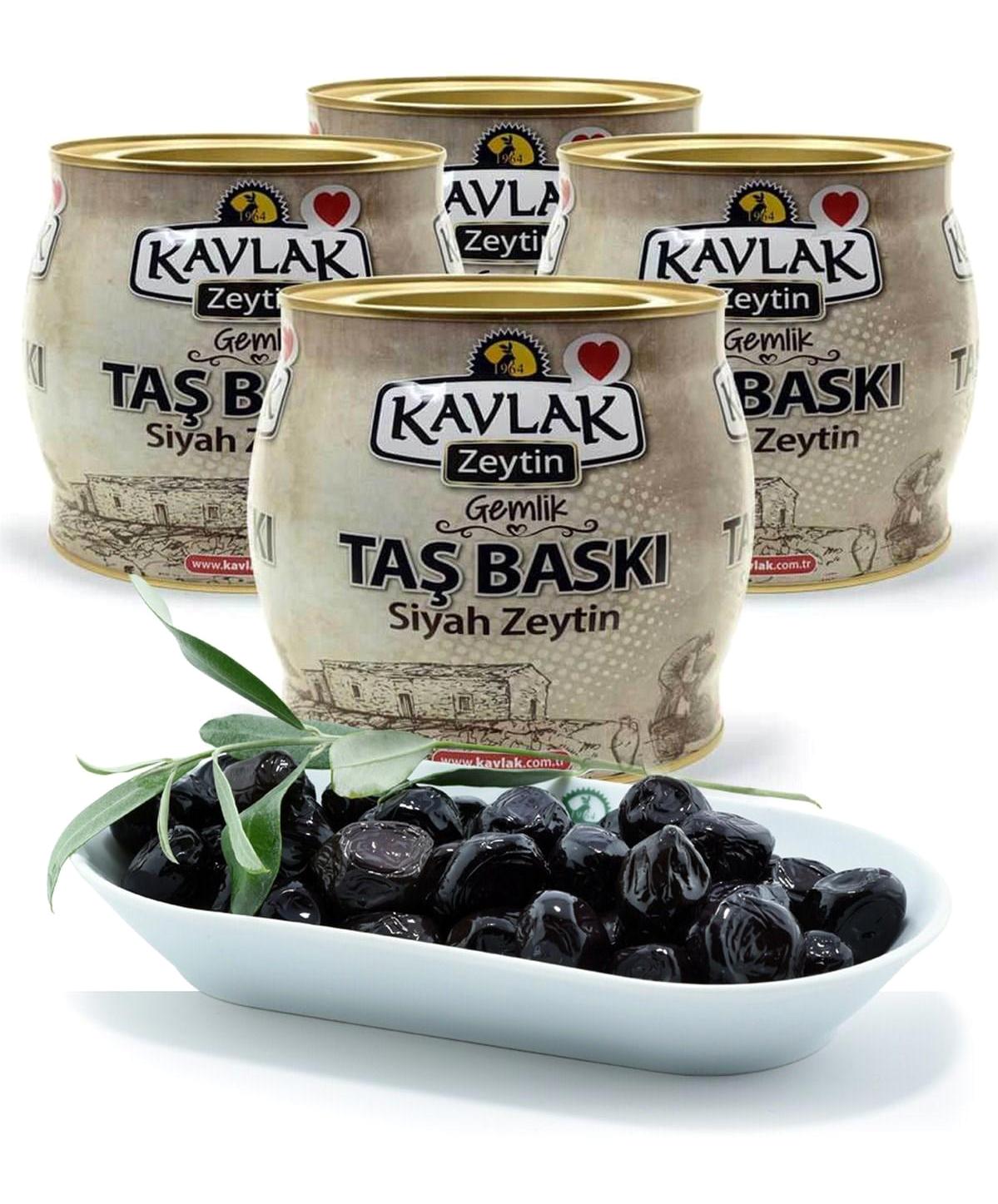 Kavlak Taş Baskı Tuzlu Gemlik Siyah Zeytin Teneke 8 kg