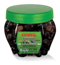 Cebel İri Taneli Tuzlu Siyah Zeytin Kavanoz 500 gr