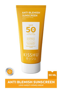 Kisshu 50 Faktör Tüm Ciltler İçin Leke Karşıtı Yağsız Yüz Güneş Kremi 50 ml