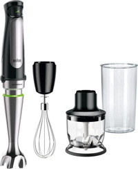 Braun Multi Quick 7 1000 ml Plastik Çift Bıçaklı 4 Bıçaklı Blender Seti Siyah