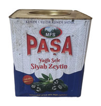 Paşa Yağlı Sele Tuzlu Sele Yağlı Siyah Zeytin Teneke 10 kg