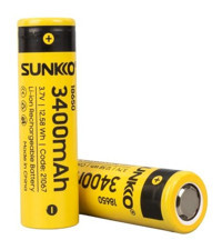 Sunkko 18650 3.7 V 3400 mAh Li-ion Kalem Şarjlı Pil 2'li