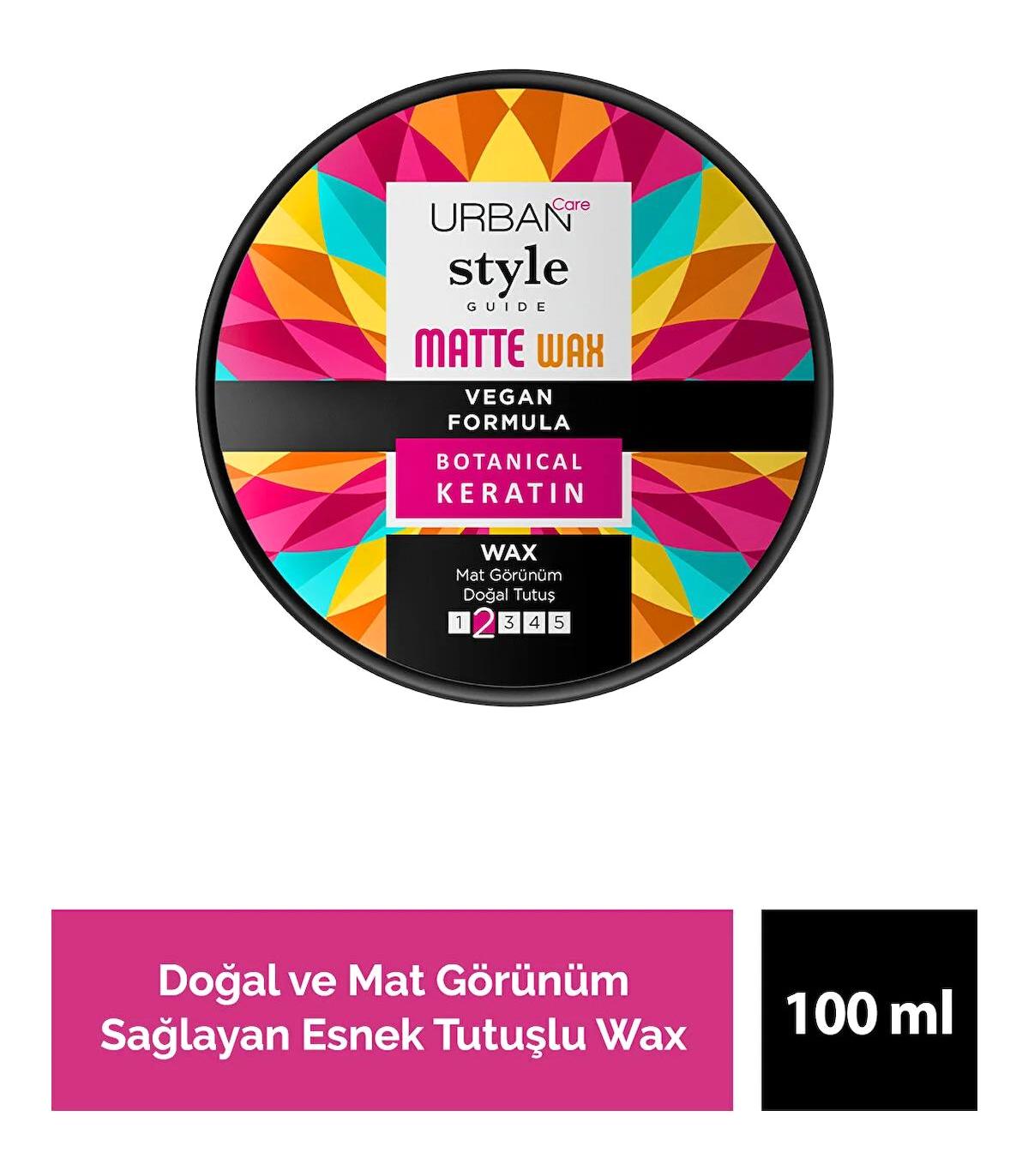 Urban Care Style Guıde Vegan Mat Krem Orta Keratinli 100 ml Wax