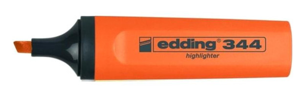 Edding E-344 10'lu Neon Turuncu Kesik Uçlu Fosforlu Kalem Seti