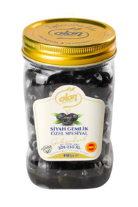 Alan Özel Spesiyal Gemlik Siyah Zeytin Kavanoz 450 gr