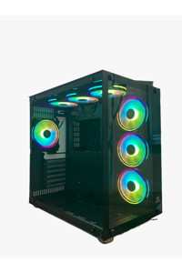 Gameforce Atlantis RGB Mesh 7 Fanlı Siyah Dikey E-ATX Oyuncu Bilgisayar Kasası