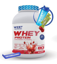 West Nutrition Çilekli Whey Protein Protein Tozu 2400 gr