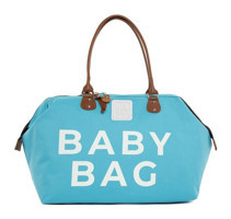 Bagmori Baby Bag Su Geçirmez Fermuarlı Paraşutsoft Bebek El Çantası Mavi