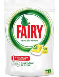 Fairy Hepsi Bir Arada Limon Tablet Bulaşık Makinesi Deterjanı 50 Adet