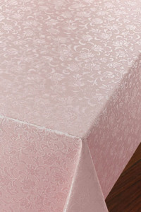 Clk Home PVC 140x160 cm Dikdörtgen Masa Örtüsü Pembe