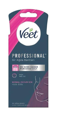 Veet Professional Normal Ciltler 20 Adet Kadın Yüz Ağda Bandı