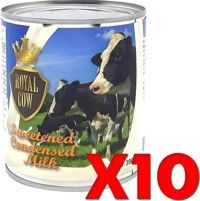 Royal Cow Sweetened Condensed Milk Laktozlu Sade İnek Süt 10x390 gr