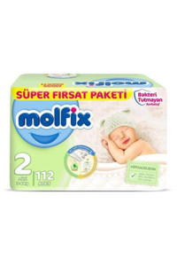 Molfix Mini 2 Numara Göbek Oyuntulu Cırtlı Bebek Bezi 112 Adet