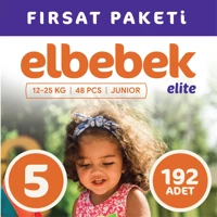 Elbebek Elite Junior 5 Numara Cırtlı Bebek Bezi 192 Adet