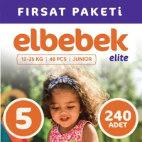 Elbebek Elite Junior 5 Numara Cırtlı Bebek Bezi 240 Adet