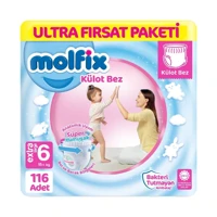 Molfix Extra Large 6 Numara Külot Bebek Bezi 2x58 Adet