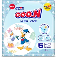 Goon Mutlu Bebek 5 Numara Cırtlı Bebek Bezi 26 Adet