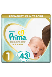 Prima Premium Care 1 Numara Cırtlı Bebek Bezi 43 Adet