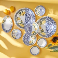 Karaca Lemon Yuvarlak Desenli 26 Parça 6 Kişilik Stoneware Kahvaltı Takımı Çok Renkli