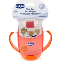 Chicco Akıtmaz Kulplu 12+ Ay 180 ml Alıştırma Bardağı Turuncu