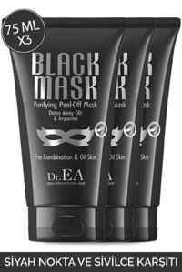 Dr. Ea Laboratories Siyah Maske Nemlendiricili Soyulabilir Jel Yüz Maskesi 3x75 ml