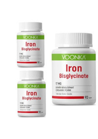 Voonka Iron Bisglycinate Yetişkin Mineral 3x92 Adet