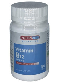 Nutrivita Nutrition Vitamin B12 Yetişkin 120 Adet