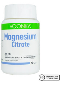 Voonka Magnesium Citrate Yetişkin Mineral 60 Adet