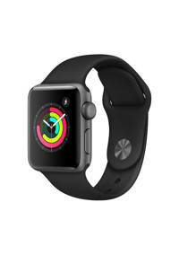 Apple Watch Series 3 Apple Uyumlu WatchOS Su Geçirmez 42 mm Kauçuk Kordon Kare Unisex Akıllı Saat Siyah