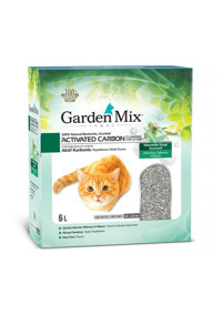 Garden Mix Marsilya Sabunu Kokulu Topaklanan Kalın Taneli Aktif Karbonlu Bentonit Kedi Kumu 6 lt